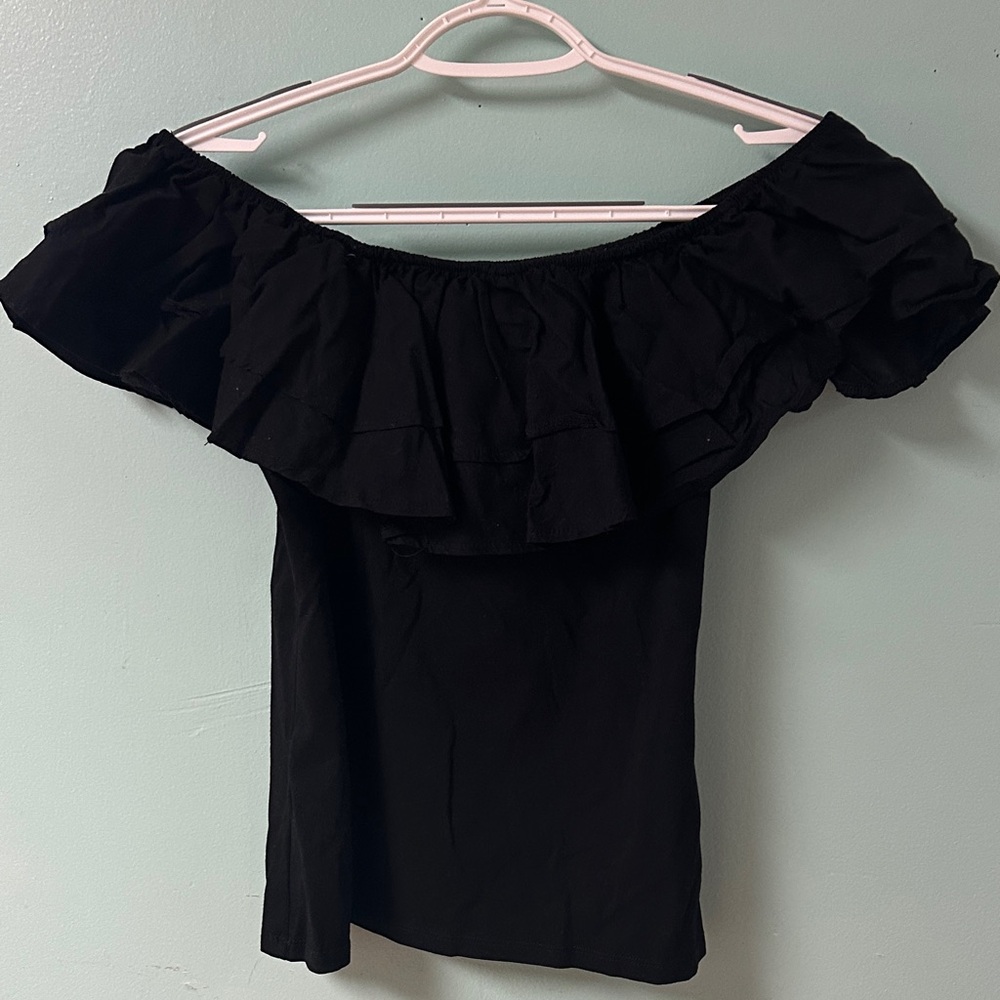 H&M Black Ruffled Blouse - Picture 6 of 6